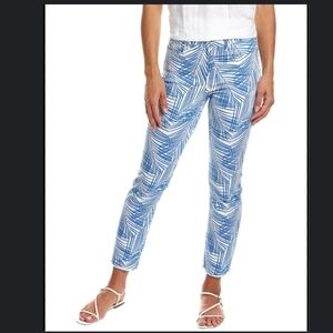 Vineyard Vines Jamie Straight Crop High Rise Candiani Jeans W 32 blue white